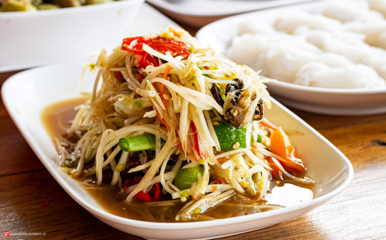 غذای تایلندی Som Tum